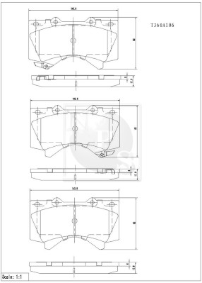 NPS T360A106 Kit pastiglie...