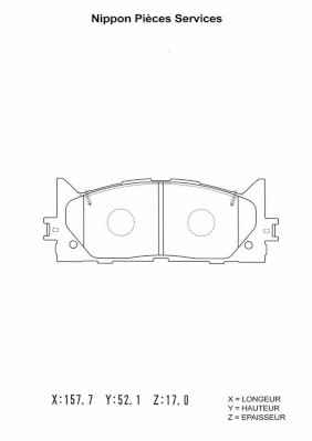 NPS T360A110 Kit pastiglie...