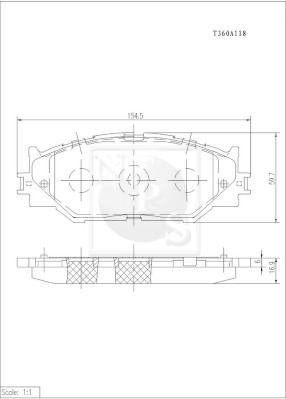 NPS T360A118 Kit pastiglie...