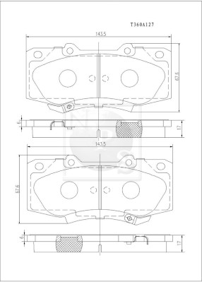 NPS T360A127 Kit pastiglie...