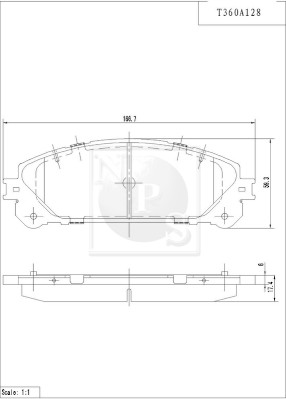 NPS T360A128 Kit pastiglie...