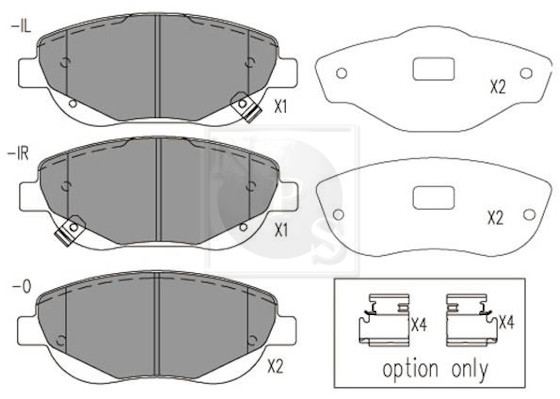 NPS T360A130 Kit pastiglie...