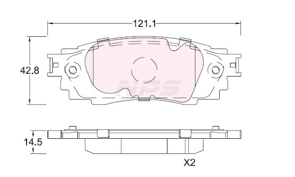 NPS T360A136 Kit pastiglie...