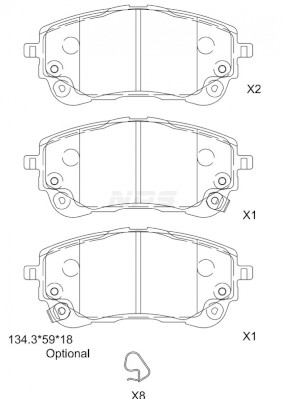 NPS T360A137 Kit pastiglie...