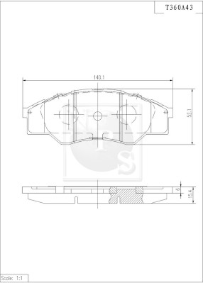 NPS T360A43 Kit pastiglie...