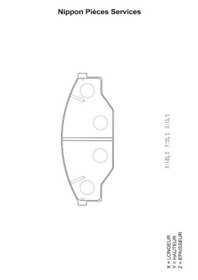 NPS T360A47 Kit pastiglie...