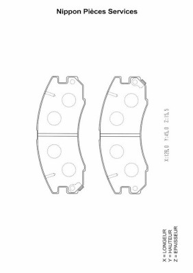 NPS T360A49 Kit pastiglie...