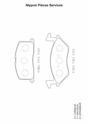 NPS T360A57 Kit pastiglie...