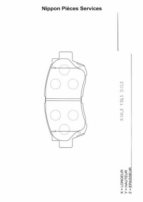 NPS T360A60 Kit pastiglie...