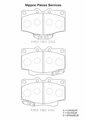 NPS T360A90 Kit pastiglie...