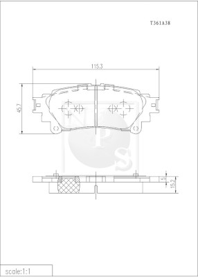 NPS T361A38 Kit pastiglie...