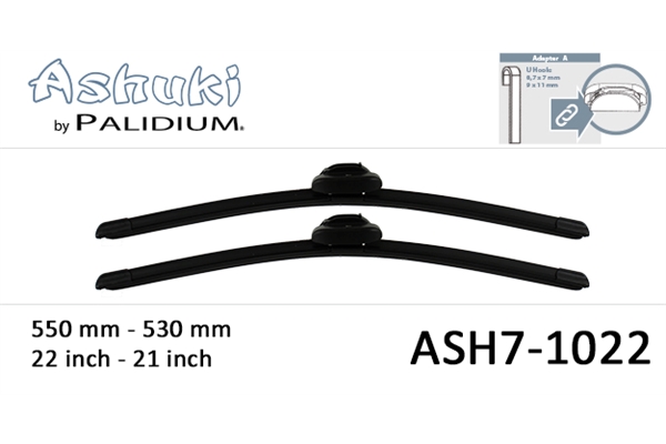 ASHUKI by Palidium ASH7-1022 Μάκτρο καθαριστήρα εμπρός for AUDI CADILLAC CHEVROLET CHRYSLER CITROËN DODGE FIAT FORD FORD USA HON
