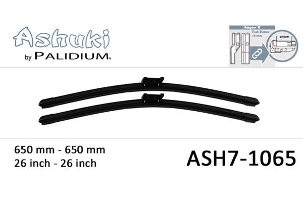 ASHUKI by Palidium ASH7-1065 Μάκτρο καθαριστήρα εμπρός for CHEVROLET OPEL PEUGEOT VAUXHALL