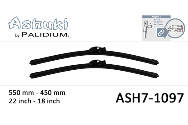 ASHUKI by Palidium ASH7-1097 Μάκτρο καθαριστήρα εμπρός for MERCEDES-BENZ OPEL VAUXHALL