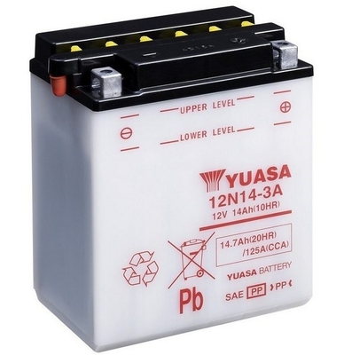 YUASA 12N14-3A Conventional 12 Volt Starter Battery