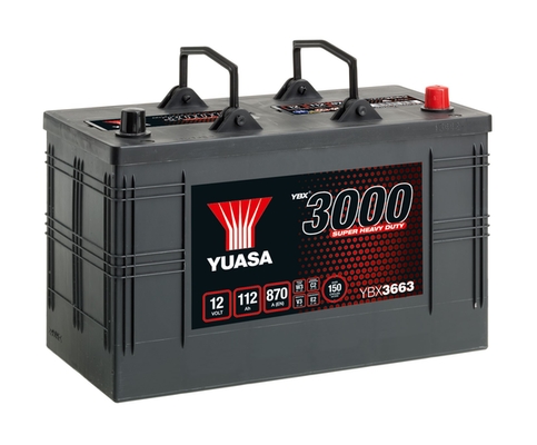 YUASA YBX3663 Super Heavy Duty Battery Starter Battery