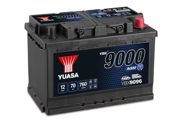 YUASA YBX9096 YBX9000 AGM Start Stop Plus Batteries Starter Battery