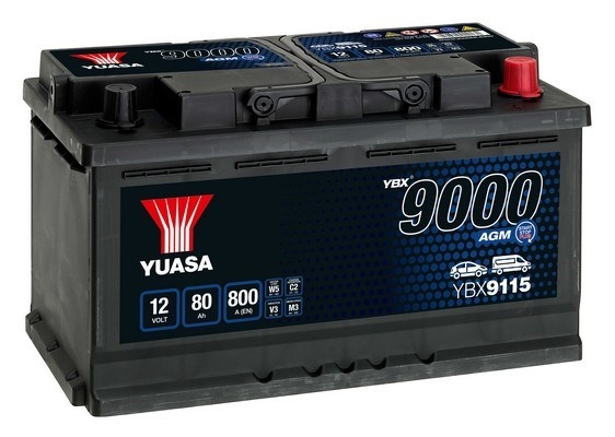 YUASA YBX9115 YBX9000 AGM Start Stop Plus Batteries Štartovacia batéria