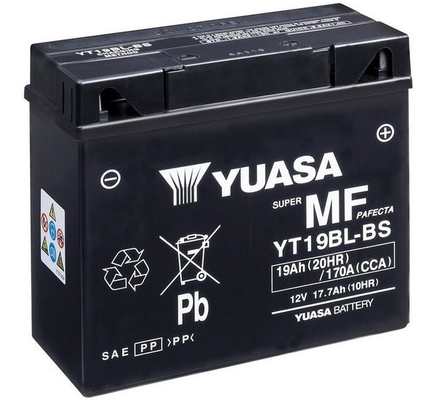 YUASA YT19BL-BS Maintenance Free Starter Battery