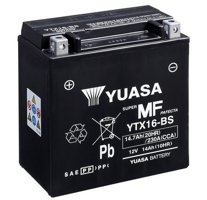 YUASA YTX16-BS Maintenance Free Starter Battery