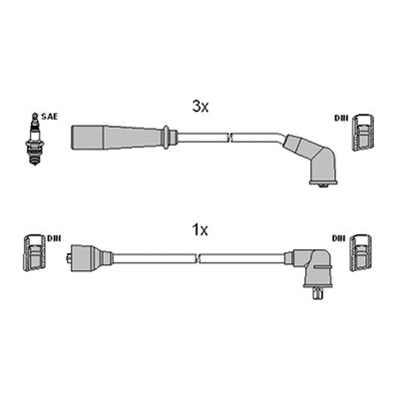 HITACHI 134120 Sada kabelů...