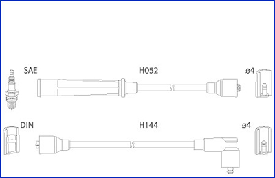 HITACHI 134312 Hueco Ignition Cable Kit