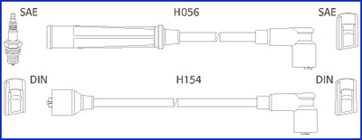 HITACHI 134366 Hueco Ignition Cable Kit for SUZUKI