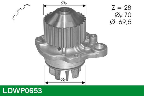 LUCAS LDWP0653 Water Pump