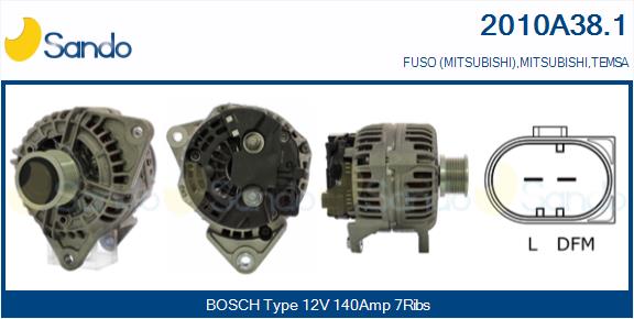 SANDO 2010A38.1 Alternatore
