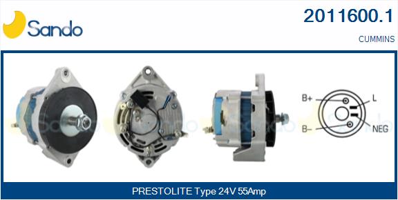 SANDO 2011600.1 Alternatore