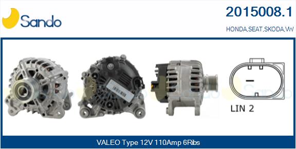 SANDO 2015008.1 Alternatore
