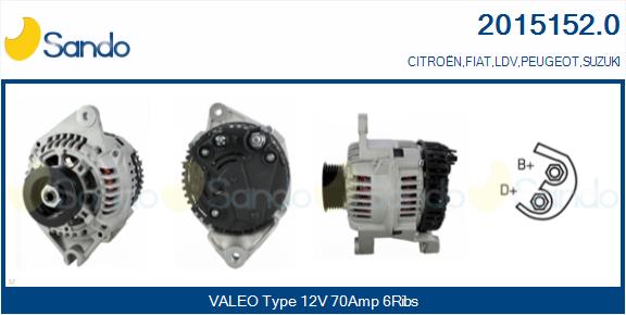 SANDO 2015152.0 Alternatore