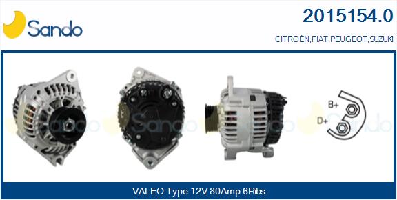 SANDO 2015154.0 Alternatore