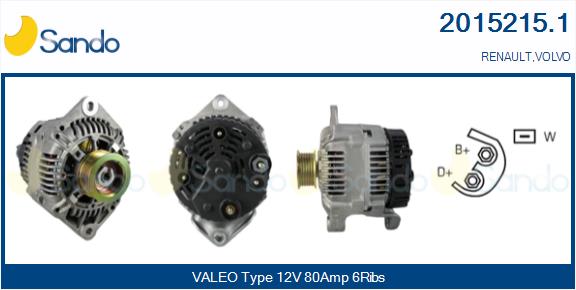 SANDO 2015215.1 Alternatore