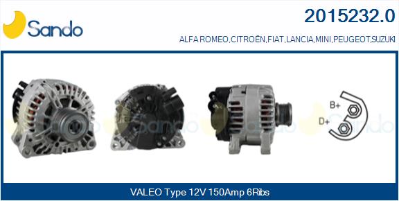 SANDO 2015232.0 Alternatore