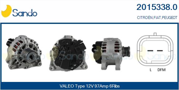 SANDO 2015338.0 Alternatore