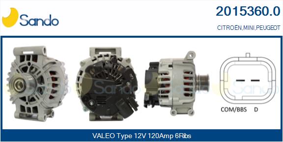 SANDO 2015360.0 Alternatore