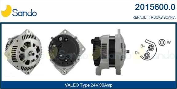 SANDO 2015600.0 Alternatore