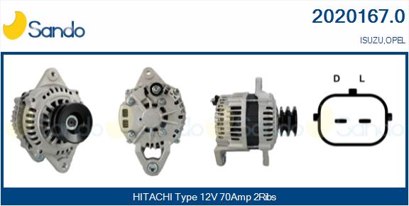 SANDO 2020167.0 Alternatore