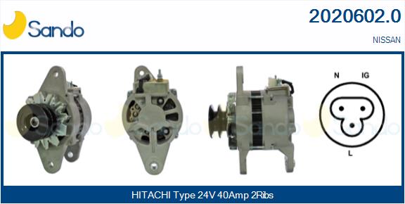 SANDO 2020602.0 Alternatore