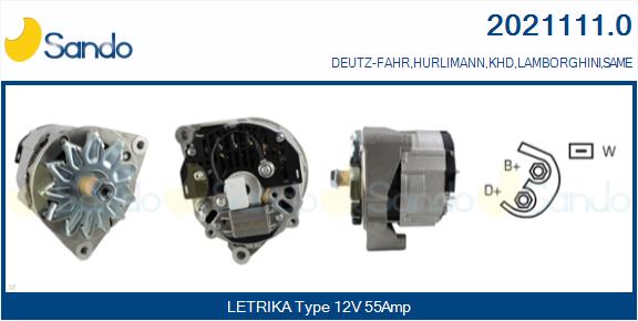SANDO 2021111.0 Alternatore