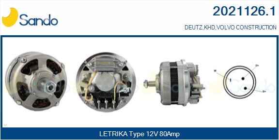 SANDO 2021126.1 Alternatore