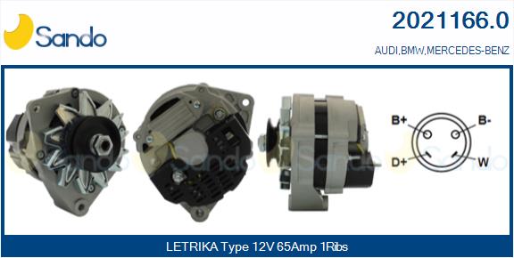 SANDO 2021166.0 Alternatore