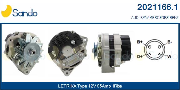 SANDO 2021166.1 Alternatore