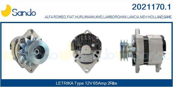 SANDO 2021170.1 Alternatore