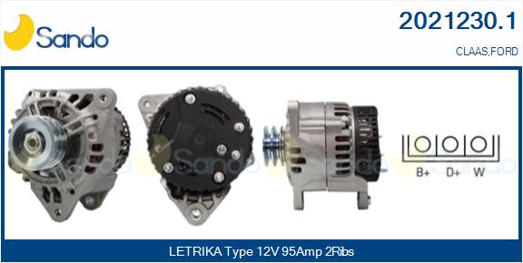 SANDO 2021230.1 Alternatore