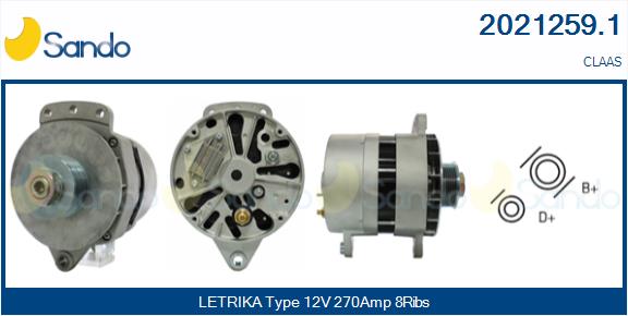SANDO 2021259.1 Alternatore