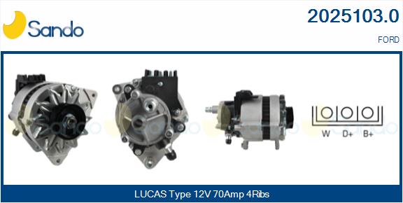 SANDO 2025103.0 Alternatore