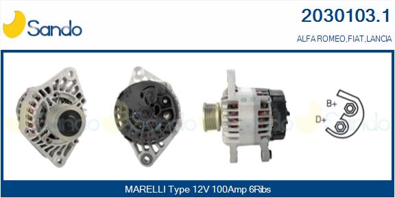 SANDO 2030103.1 Alternatore