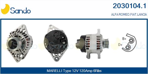 SANDO 2030104.1 Alternatore